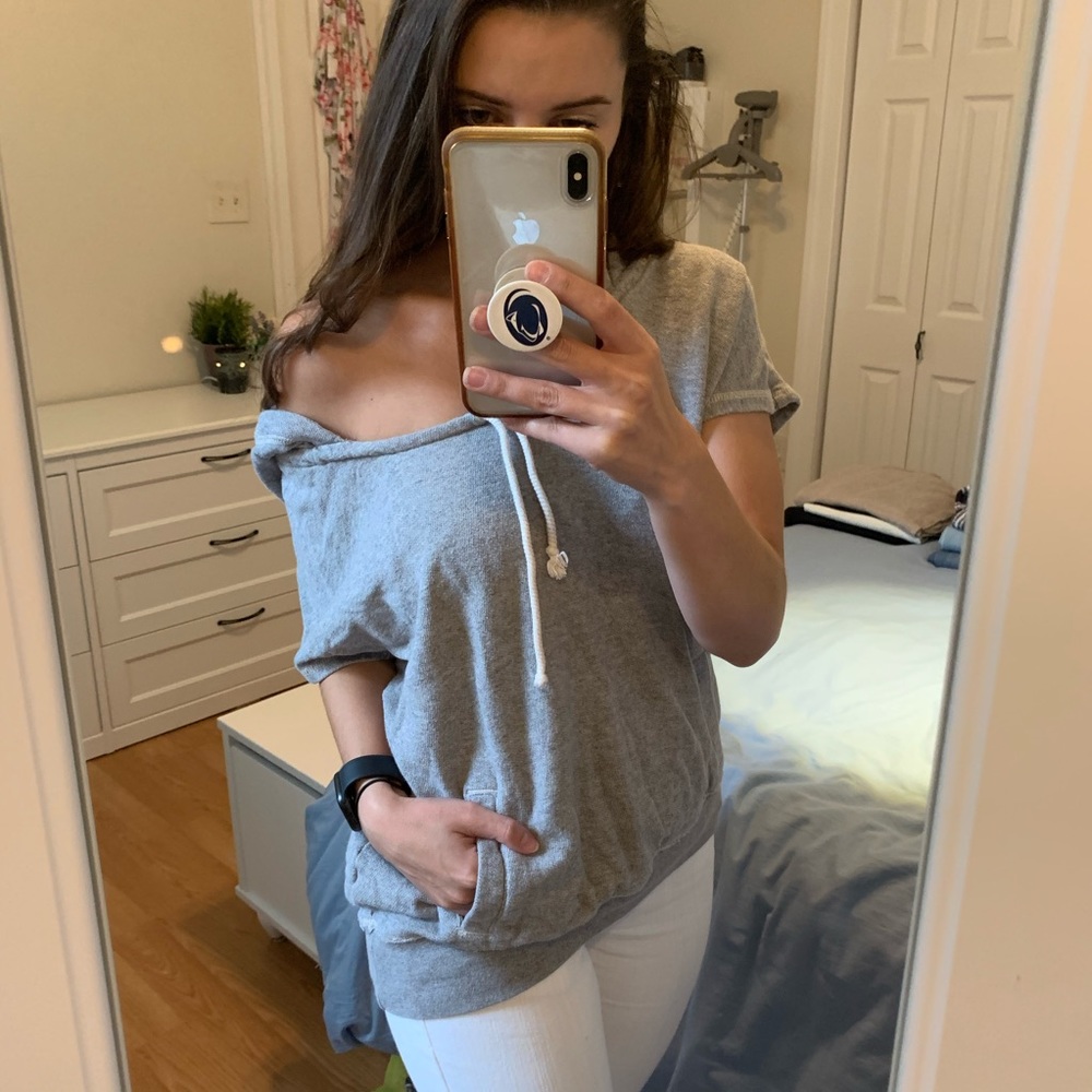 Grey Sleeveless Hoodie